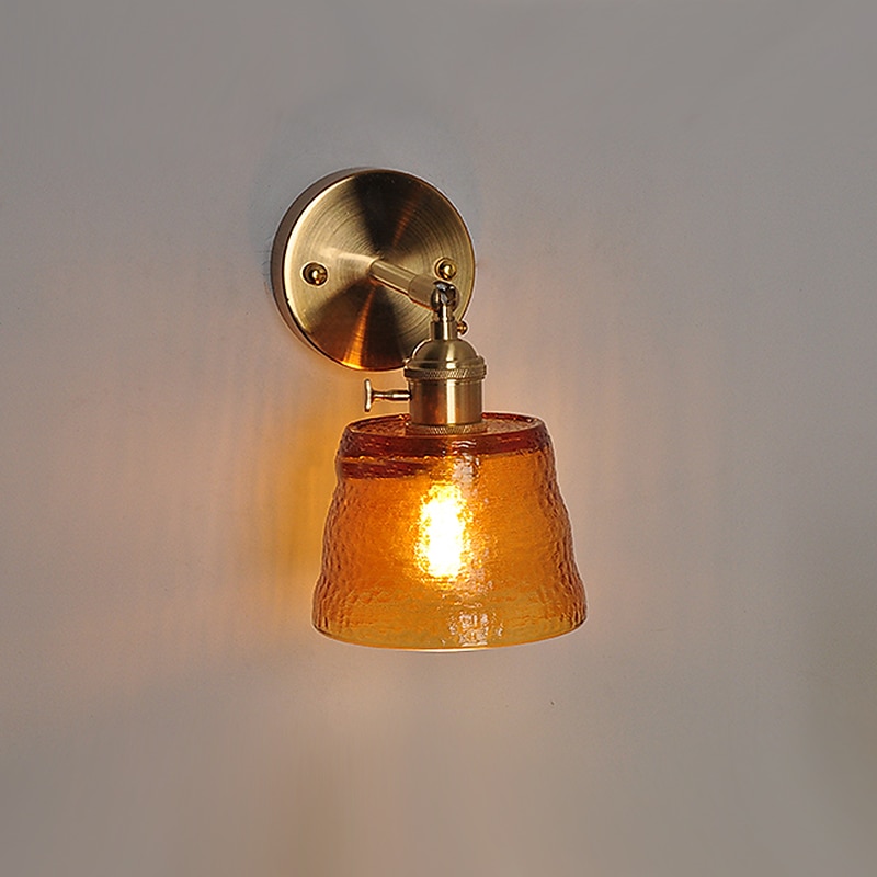 LED Wall Sconces Indoor Warm Light Wall Light Fixtures Glass Little E27 3000K Wall Lamp for Living Room Bedroom Bathroom Hallway Doorway Stairway,Bedside 110-240V3