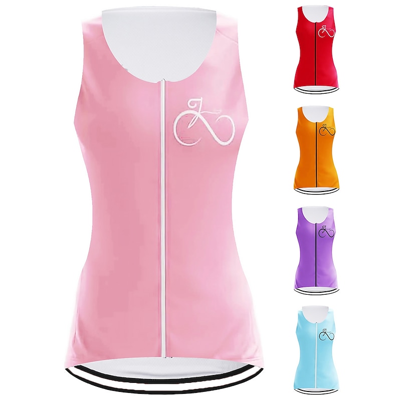 Women's Cycling Vest Cycling Jersey Graphic Funny Sleeveless Bike Jersey Top with 3 Rear Pockets Mountain Bike MTB Road Bike Cycling Quick Dry Reflective Strips Moisture Wicking Breathable Sports