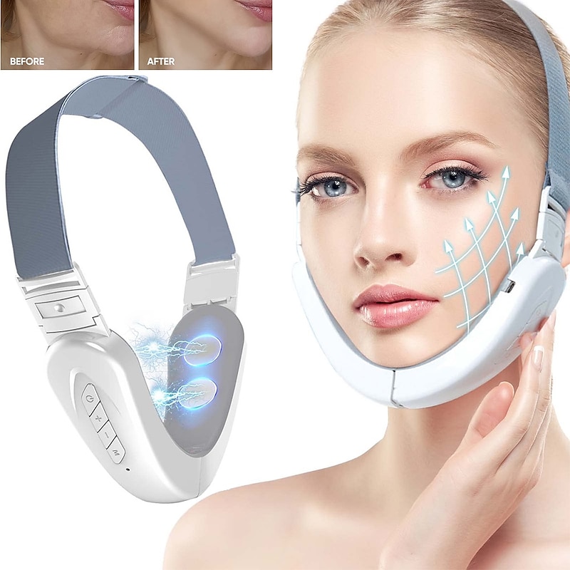 EMS Face Lifting Machine Double Chin Remover Face Slimmer V Line Jaw Face Lift Skin Tightening Device Facial Vibration Massagers
