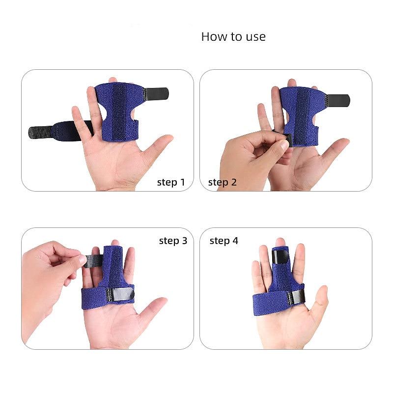 1PC Trigger Finger Extension Splint Finger Brace Adjustable Fixing Belt Hand Support for Straightening Curved Finger Fractures Care Locked Stenosing Tenosynovitis Tendon Release Pain Relief3