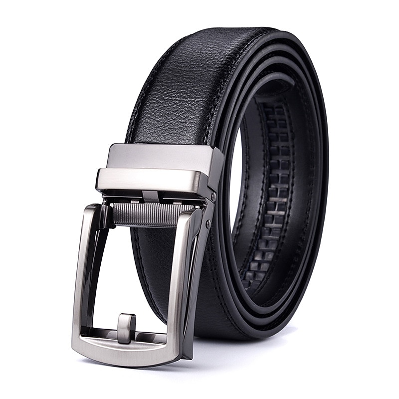 Men's Leather Belt Ratchet Belt Black Coffee Dermis Retro Traditional Plain Daily Wear Going out Weekend2