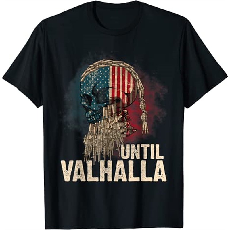 Vikings Warriors T-shirt Anime Classic Street Style For Couple's Men's Women's Adults' Hot Stamping Casual Daily4