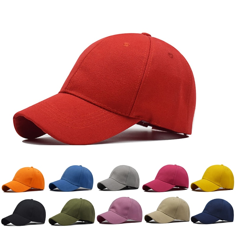 1pcs Unisex Cap Casual Solid Curved Sun Visor Baseball Cap Adjustable Snapback Hats For Women Men Hip Hop Cap Street Dad Hat