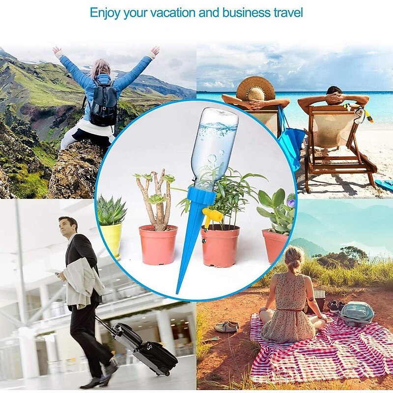 12PCS Self-Contained Auto Drip Irrigation Watering System Automatic Watering Spike For Plants Flower Indoor Household2