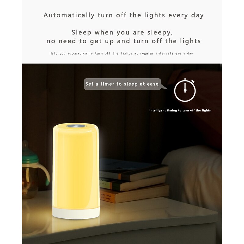 LED Smart Light Tuya Touch Night Light LED Patting Lamp bedside Feeding Lamp Desk Lamp Touch Patting Atmosphere Lamp Gift2