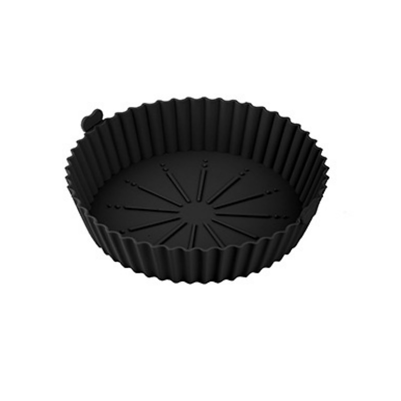 2PCS Reusable Air Fryer Silicone Pot Oven Baking Tray for Pizza Airfryer Silicone Basket Fried Chicken Grill Pan Mat for Kitchen4
