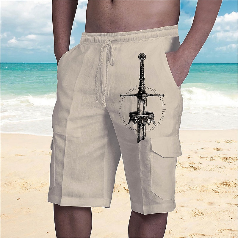 Men's Graphic Cross Shorts Summer Shorts Baggy Shorts Mid Waist Streetwear Designer Casual Daily Holiday Drawstring Elastic Waist Print Designer Clothing Apparel2