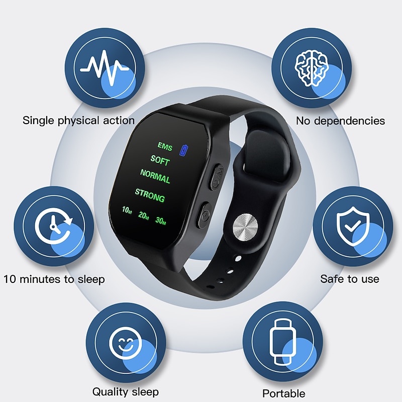 New Ems Intelligent Sleep Device Fast Sleep Rest Hypnosis Insomnia Artifact Wristband Watch Microcurrent Sleep Aid Instrument4