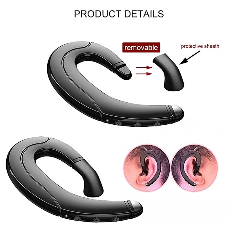 F8 Bone Conduction Ear Hook Earphone Bluetooth 5.0 HIFI Stereo Wireless Headphone With Mic Waterproof Sports Earbuds For Xiaom4