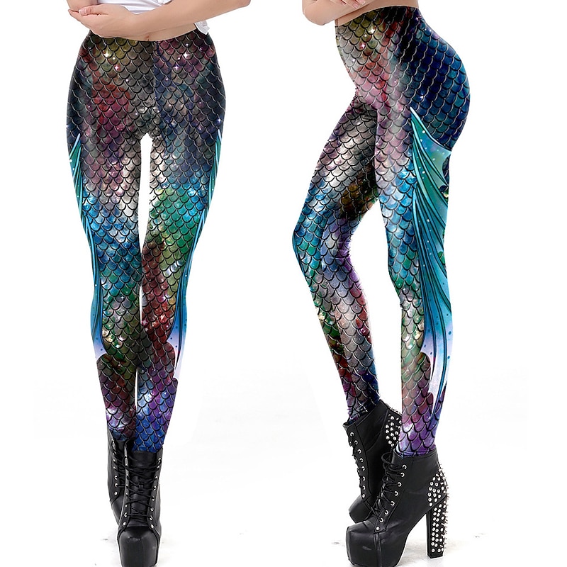 Pants Cosplay Costume Bodysuit Mermaid Carnival Costume Full Body Suit Women's Cosplay Sexy Costume Mermaid Spandex Lycra Costume for Halloween Carnival Masquerade Adults'