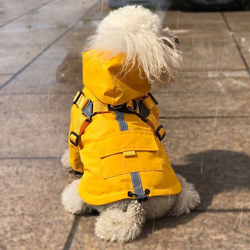 Dog Cat Rain Coat Rain Jacket Fashion Cute Winter Reflective Waterproof Comfortable Outdoor Casual Daily Dog Clothing for Corgi Pomeranian Baby Pet Papillon Small4