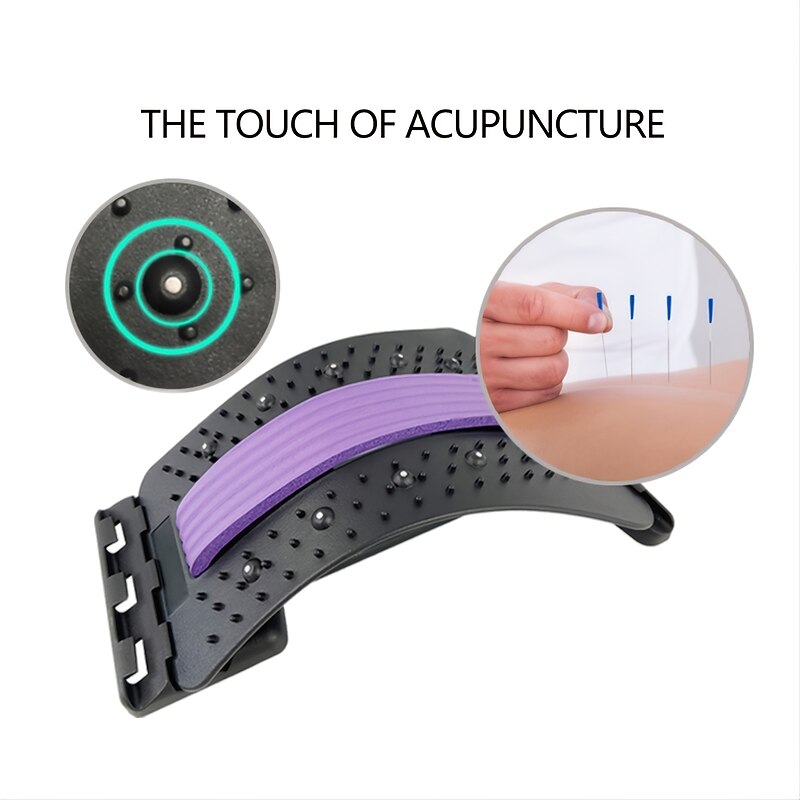 Back Stretcher for Pain Relief, Spine Deck with 3 Adjustable Settings, Back Cracker Device, Upper & Lower Back Pain Relief Stretcher for Spinal Decompression, ​Spine Aligner with Massager4