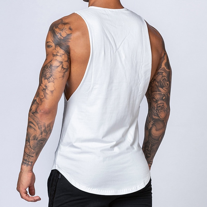 Men's Tank Top Vest Top Undershirt Sleeveless Crew Neck Summer Plain Stylish Classic Muscle Vacation Sport Daily Black White Wine Top Tee for Men2