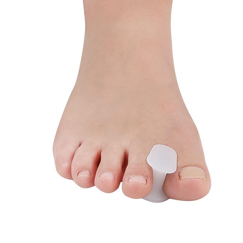 1PC Gel Toe Separators for Overlapping Toes Bunions Big Toe Alignment Corrector and Spacer (White)4