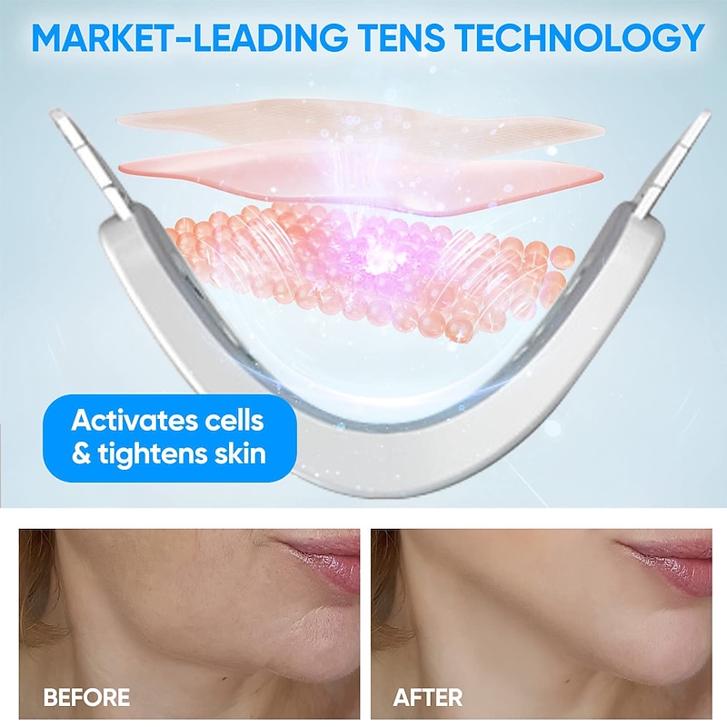 EMS Face Lifting Machine Double Chin Remover Face Slimmer V Line Jaw Face Lift Skin Tightening Device Facial Vibration Massagers3