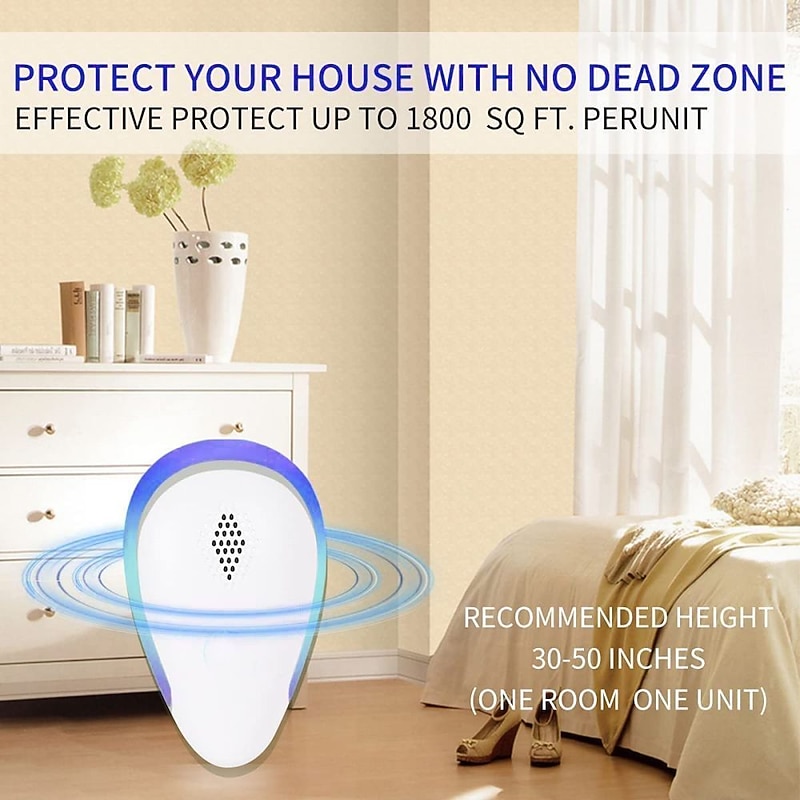 Ultrasonic Mosquito and Rat Repellent Lamp – Household Insect Killer for Living Room with Fly and Mouse Deterrent Function4