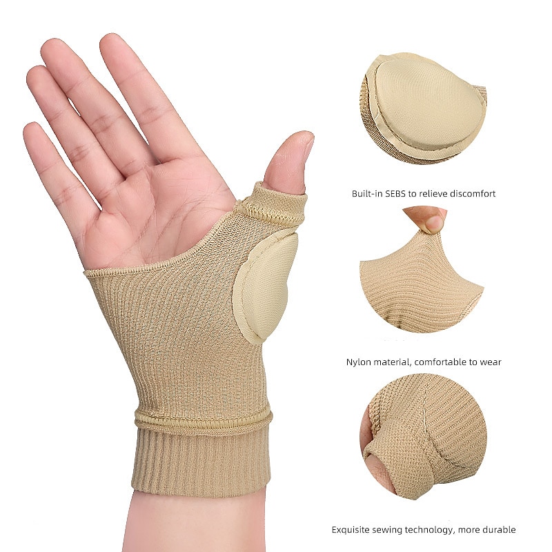 1Pair Unisex Wrist Thumb Support Sleeve Fingerless Wrist Gloves Compression Arthritis Gloves Sports Wrist Support Brace for Fatigue Sports Typing3