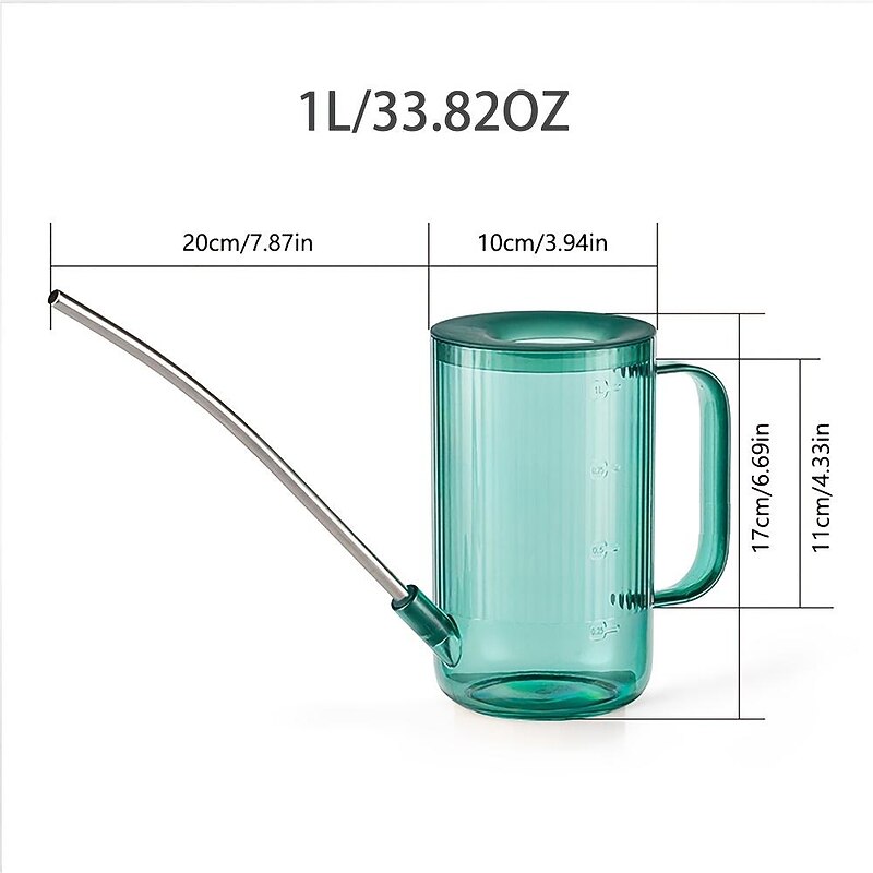 Watering Can For Indoor Plants With Long Spout, Watering Can Indoor, Small Watering Can For Indoor Plants, Flowers, Succulents, 33.82oz3