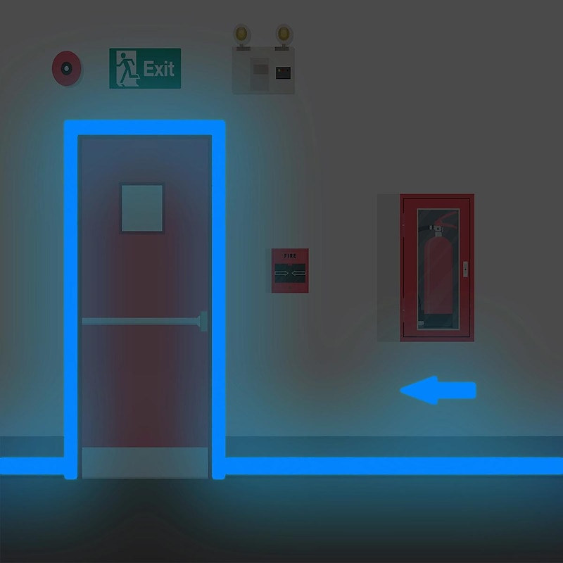 Green Light Blue Light Luminous Tape Self-Adhesive Fluorescent Tape Home Decoration Halloween Decoration Tap3