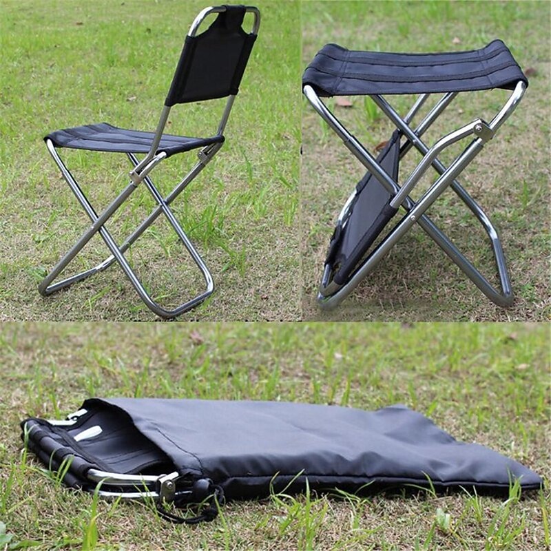 Folding Stool Collapsible Stool Camping Stool with Carry Bag Fishing Stool Beach Chair Fishing Chairs Portable Breathable Foldable Lightweight Aluminum Alloy3