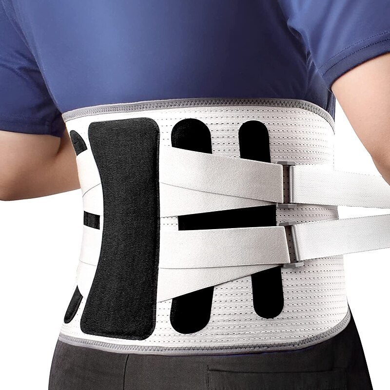 1PC Back Brace for Women Men Lower Back Pain Relief with Stays Breathable Back Support Belt for Heavy Lifting Work  Anti-Skid Lumbar Support Belt with Mesh for Sciatica Scoliosis Herniated D2