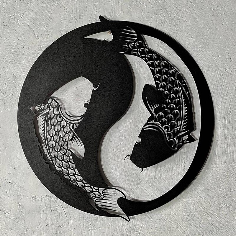 1pc Tai Chi Metal Wall Art Outdoor Decor Rust Proof Wall Sculpture Ideal For Garden, Home, Farmhouse, Patio And Bedroom3