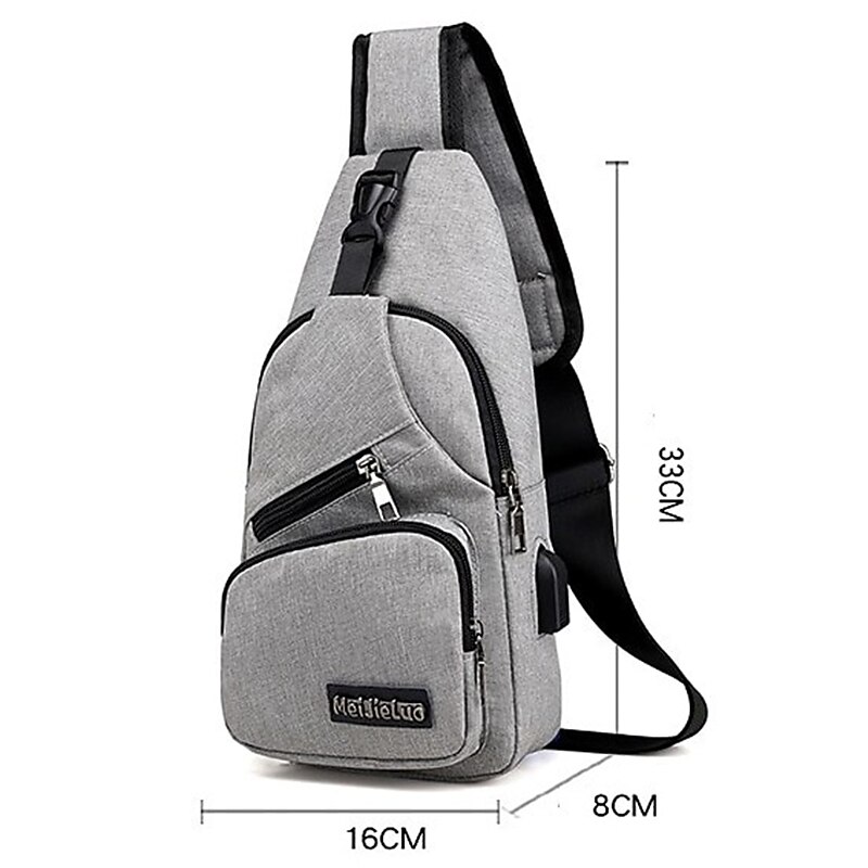 Men's Crossbody Sling Bag with USB Charging Port - Ideal for Travel, Hiking, and Daily Commutes3