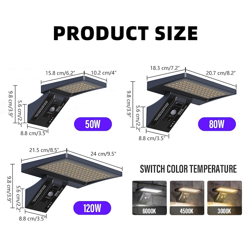 Solar Wall Lights Outdoor IP65 Waterproof with Remote Control Motion Sensor Street Light for Courtyard Garage Garden Corridor4
