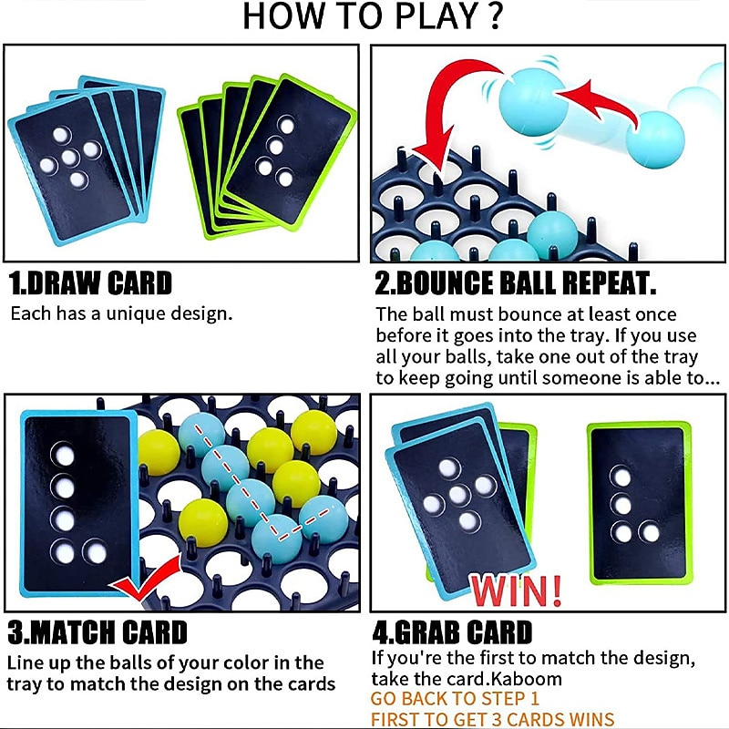 Bouncing Ball Game Parent-child Interactive Multiplayer Battle Throwing Ball Children's Wisdom Teaching Board Games Jumping Ball Toys3