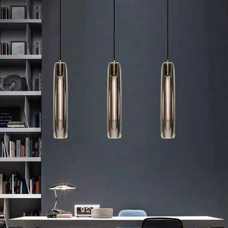 LED Pendant Light Crystal Chandelier Full Copper Lamp Holder Sparkly Crystal Lampshade Single Head Ceiling Light for Loft Bar Living Room Dining Room4