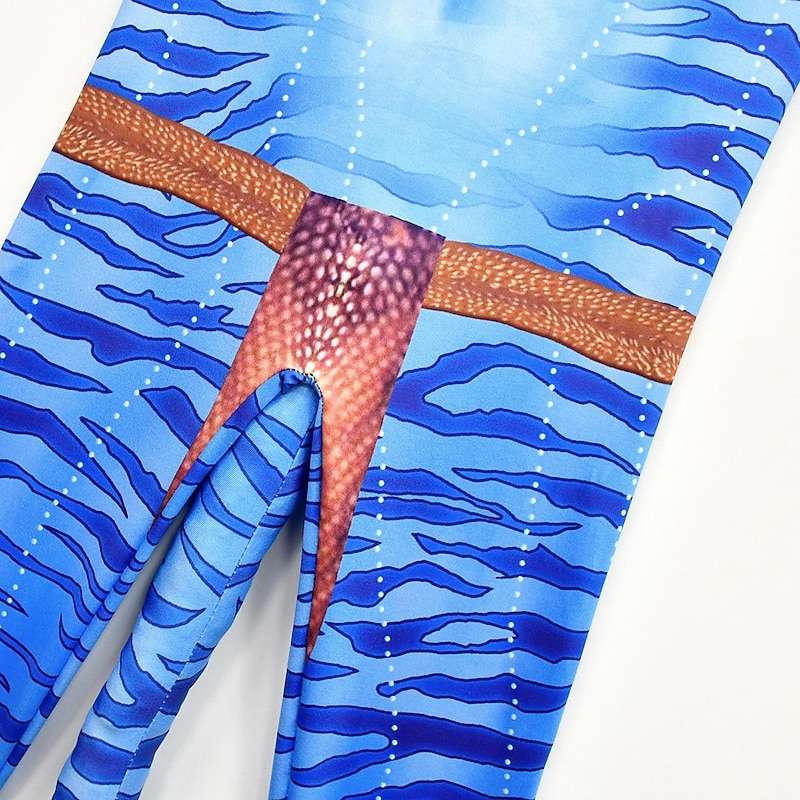 Avatar: The Way of Water Jake Sully Zentai Suits Cosplay Costume Mask Movie Cosplay for Boys Girls' Kid's Teen Carnival Children's Day4