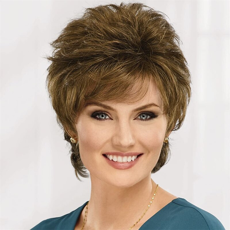 Daisy WhisperLite Wig Updated Shag Wig with Flirty Fringe and Flattering Layers / Multi-Tonal Shades of Blonde Silver Brown and Red4