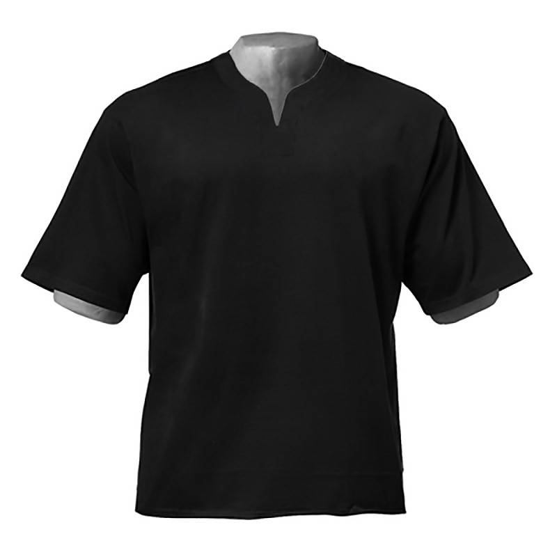 Men's T Shirt Oversized Shirt Short Sleeves V Neck Summer Plain Stylish Classic Casual / Sporty Vacation Daily Going out Black White Dark Gray Top Tee for Men3