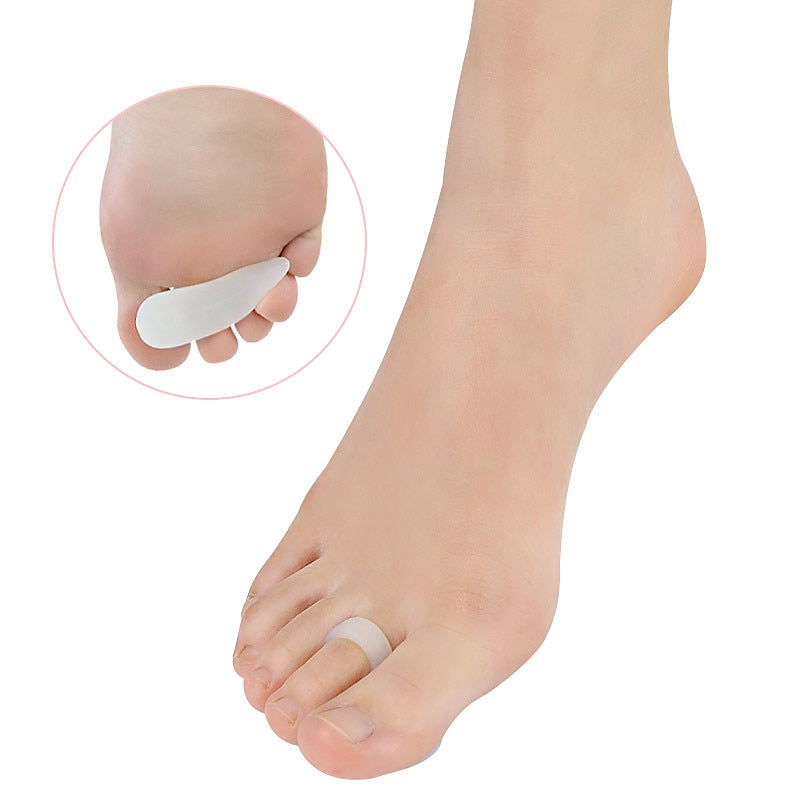 1PCGreat for Running Walking Stop Toe Pain Single Hole Snail Middle Toe Support Pad Sebs Hallux Valgus Hammer Toe Pad Hallux Valgus Toe Grip CorrectionColor Gel Toe Separators for Overlapping Toes Bun3