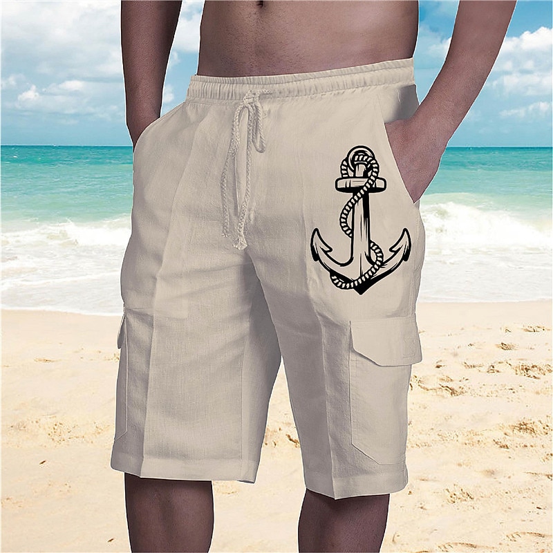 Men's Graphic Anchor Shorts Summer Shorts Baggy Shorts Mid Waist Streetwear Designer Casual Daily Holiday Drawstring Elastic Waist Print Designer Clothing Apparel2