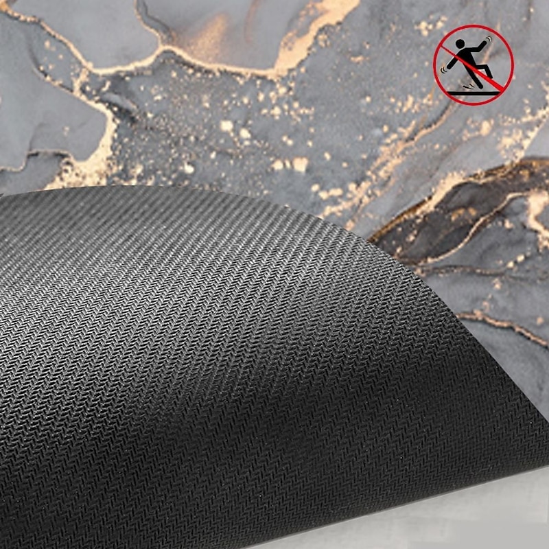 Diatomaceous Earth Bath Mat Semicircle Marble Super Absorbent Toilet Door Quick-Drying Foot Mat Entry Door Mat Non-Slip Mat4