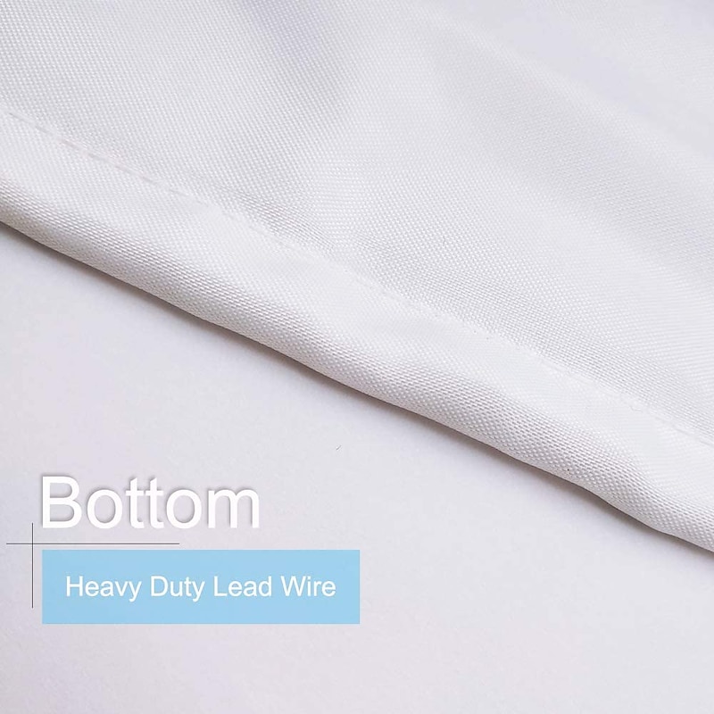 White Shower Curtain Liner White Water Repellent Weighted Fabric 180cm*180cm(70"*70") for Bathroom Hotel Spa, Odorless, Washable3