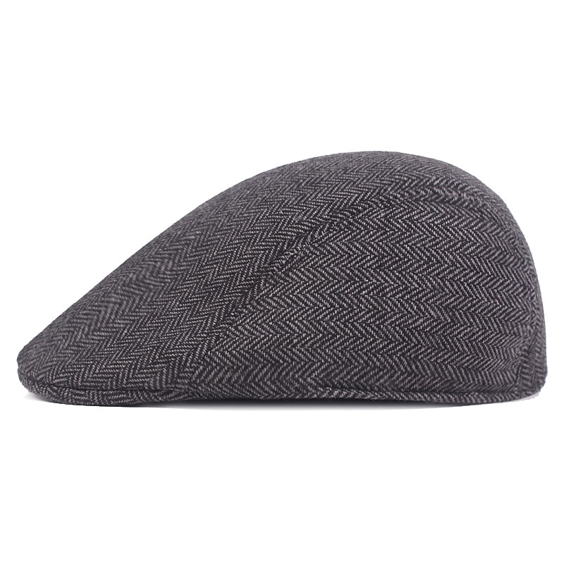 Men's Flat Cap Light Grey Dark Gray Cotton Streetwear Stylish 1920s Fashion Outdoor Daily Going out Graphic Prints Warm2