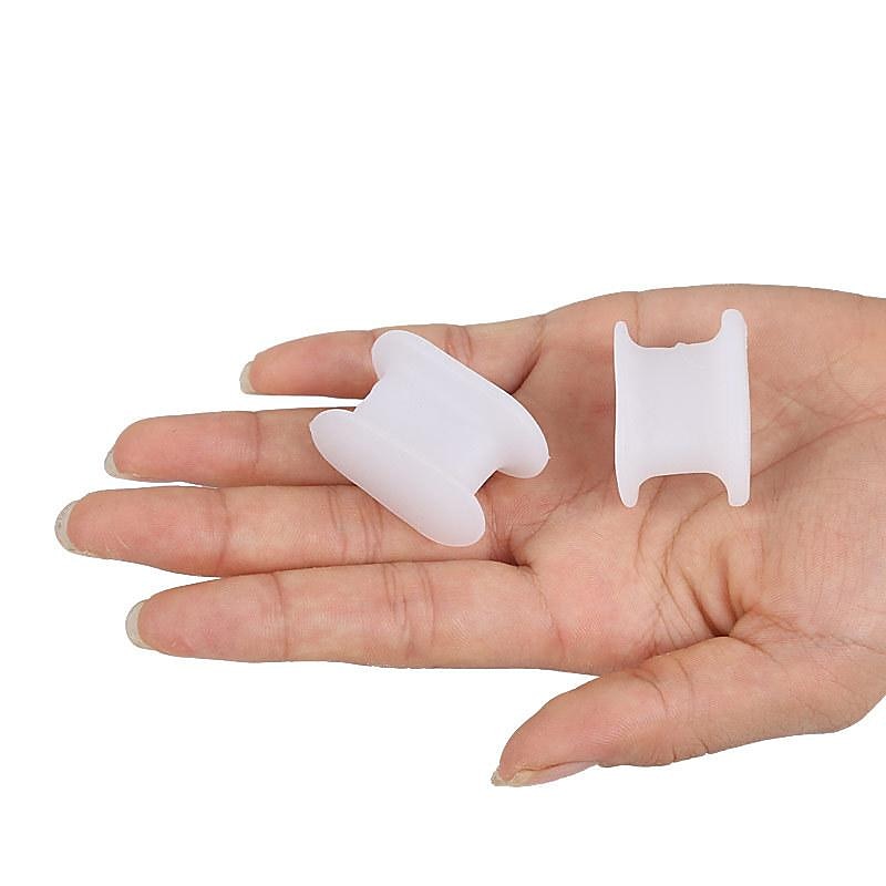 1PC Gel Toe Separators for Overlapping Toes Bunions Big Toe Alignment Corrector and Spacer (White)2