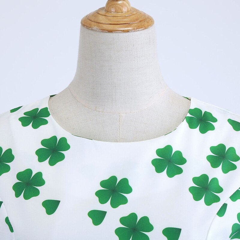 Retro Vintage 1950s Vacation Dress Flapper Dress Swing Dress Irish Shamrock Lucky Clover Fancy Dress Women's Masquerade Saint Patrick's Day Casual Daily Bachelorette Party Adults' Dress Homecoming4