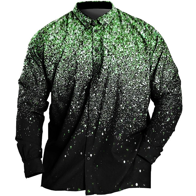 Men's Plus Size Shirt Big and Tall Graphic Prints Turndown Print Long Sleeve Spring & Summer Sports Fashion Streetwear Designer Outdoor Street Tops3