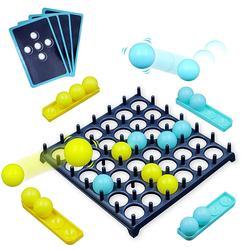 Bouncing Ball Game Parent-child Interactive Multiplayer Battle Throwing Ball Children's Wisdom Teaching Board Games Jumping Ball Toys4