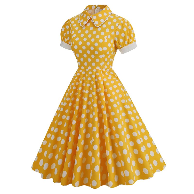 Polka Dots Retro Vintage 1950s Grease Outfits Dress Flare Dress Polka Dot Fancy Dress Women's Carnival Masquerade Daily Wear Date Adults' Dress Homecoming Dresses2