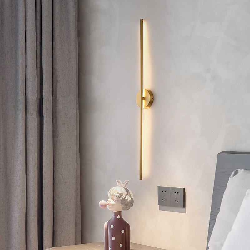 Lightinthebox LED Wall Sconces Indoor Dimmable Wall Light Fixtures Copper Wall Lamp for Living Room Bedroom Bathroom Hallway Doorway Stairway,Bedside 110-240V3