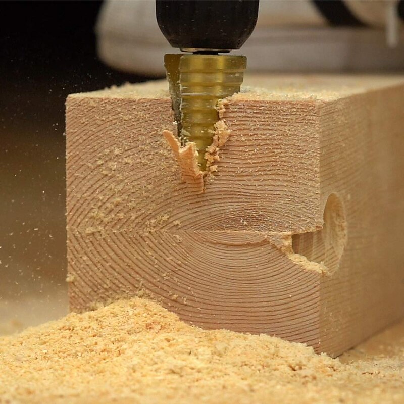 HSS Step Drill Bits Titanium 4mm-45mm Plastic Tube Packaging shank  for Wood and Metal, 5-19 Step Sizes from 4 mm to 45mm3