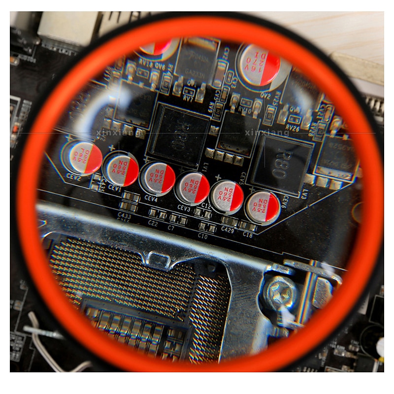 10X Portable Magnifier Glass Lens Handheld Rubber Handle High Magnifying Glass for Reading Newspaper Jewelry Eye Loupe Glass, Back to School Gift3