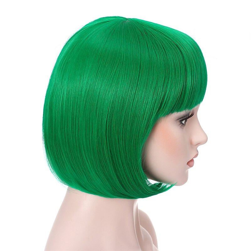 10 Short Straight Hair Flapper Cosplay Costume Bob Wig  Halloween Wig St.Patrick's Day Wigs2