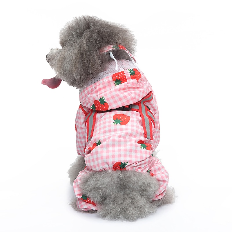 Dog Cat Rain Coat Rain Jacket Fashion Casual Reflective Waterproof Soft Washable Comfortable Outdoor Casual Daily Dog Clothing for Bichon Frise Pomeranian Baby Pet Papillon Small4