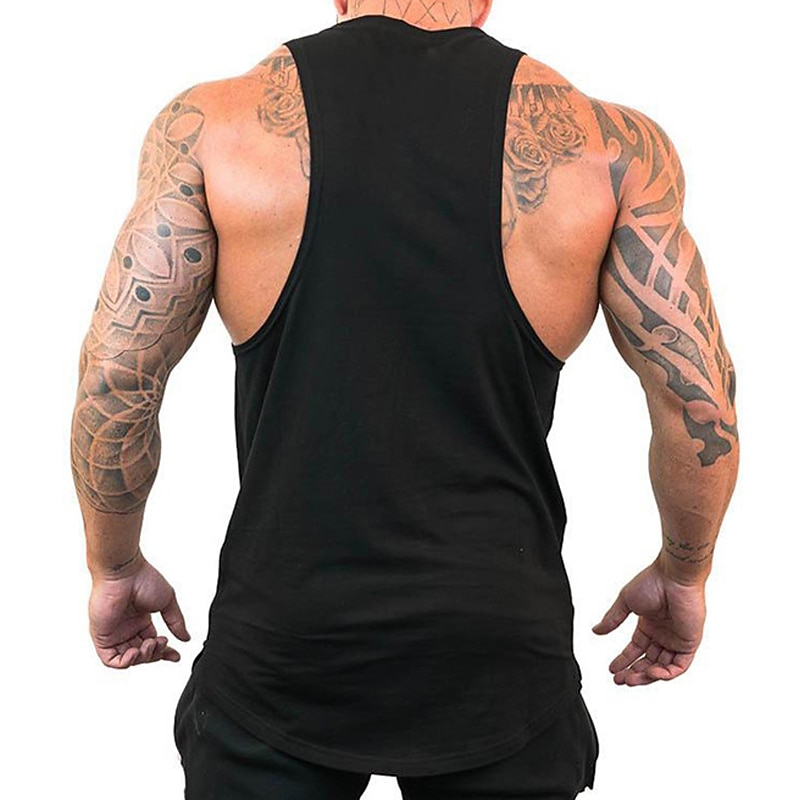 Men's Tank Top Vest Top Undershirt Sleeveless Crew Neck Summer Plain Fashion Muscle Workout Vacation Sport Daily Black White Blue Top Tee for Men2