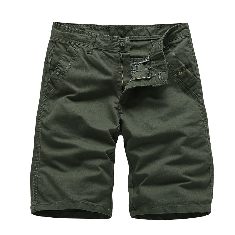 Men's Cargo Shorts Capri shorts Multi Pocket Plain Comfort Outdoor Calf-Length Outdoor Daily Going out Fashion Streetwear Black Army Green4
